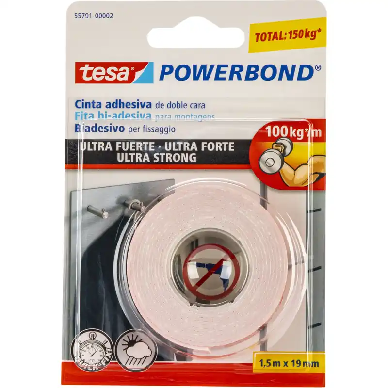 Begrenztes Angebot Tesa Doppels.Klebeb Ultra strong 1,5m x 19mm weiß 55791