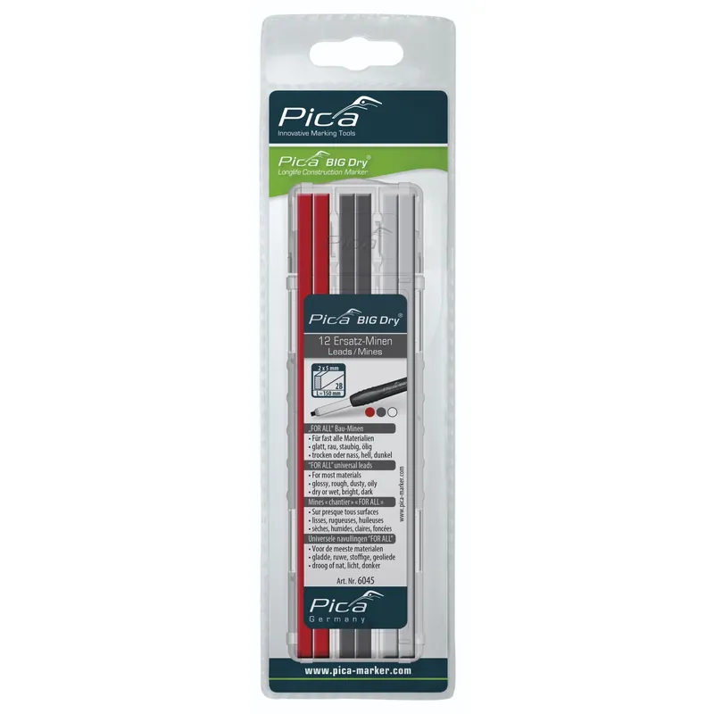 Pica BIG DRY Minen-Set FOR ALL Rot/Graphit/Weiss - SB Nur Für Kurze Zeit