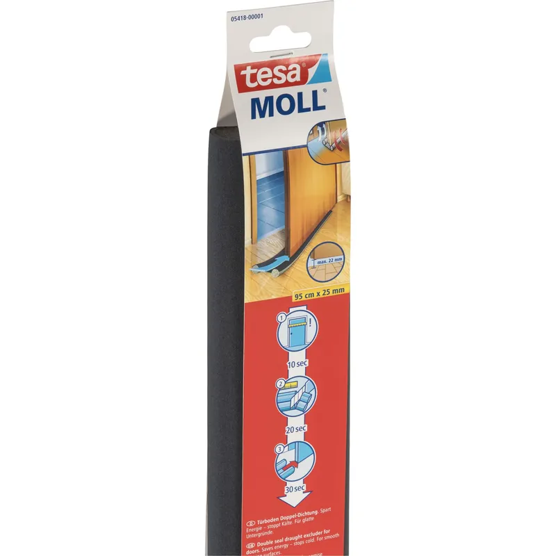 Tesa Türbodendoppeldichtung 0,95mx25mm weiß 05418 Markenprodukt