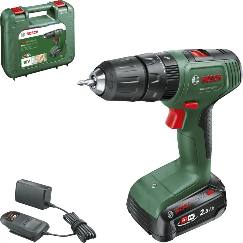 Versand Am Gleichen Tag Bosch EasyImpact 18V-38 Set Akku-Schlagbohrschrauber