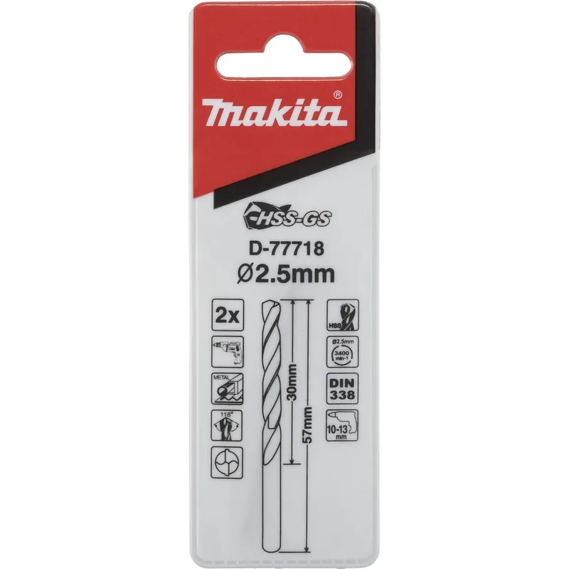 Makita Metallbohrer HSS-GS 2,5x57mm Top-Preis