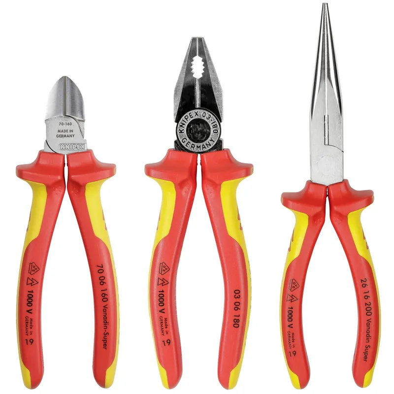 Aktuell KNIPEX Elektro-Paket 3-teilig Kombi-,Flachzange + Seitenschn.