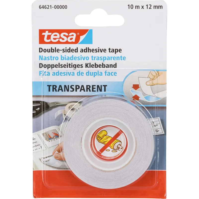 Tesa Doppels.Klebeb. 10m x 12mm transparent 64621 Neu