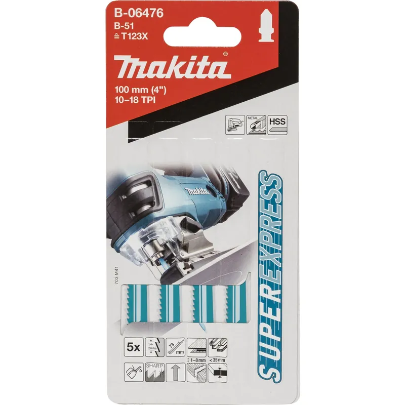 Letzte Chance Makita B-06476 Stichsägeblatt B-51 Metall5St