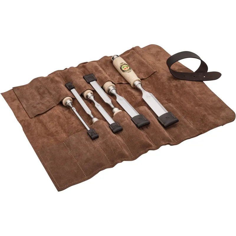 Kirschen Stechbeitelsatz 6-tlg. Ledertasche 6-10-12-16-20-26 Neu Im Sortiment
