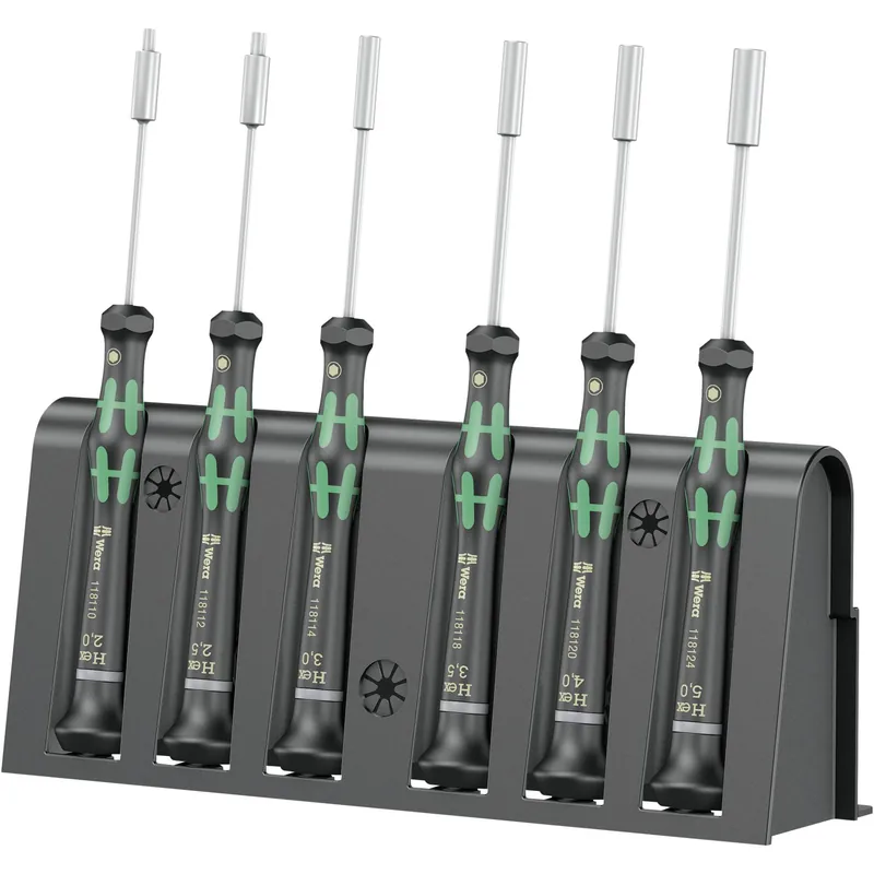 Heißes Angebot Wera 2069/6 Elektroniker Schraubendrehersatz + Rack
