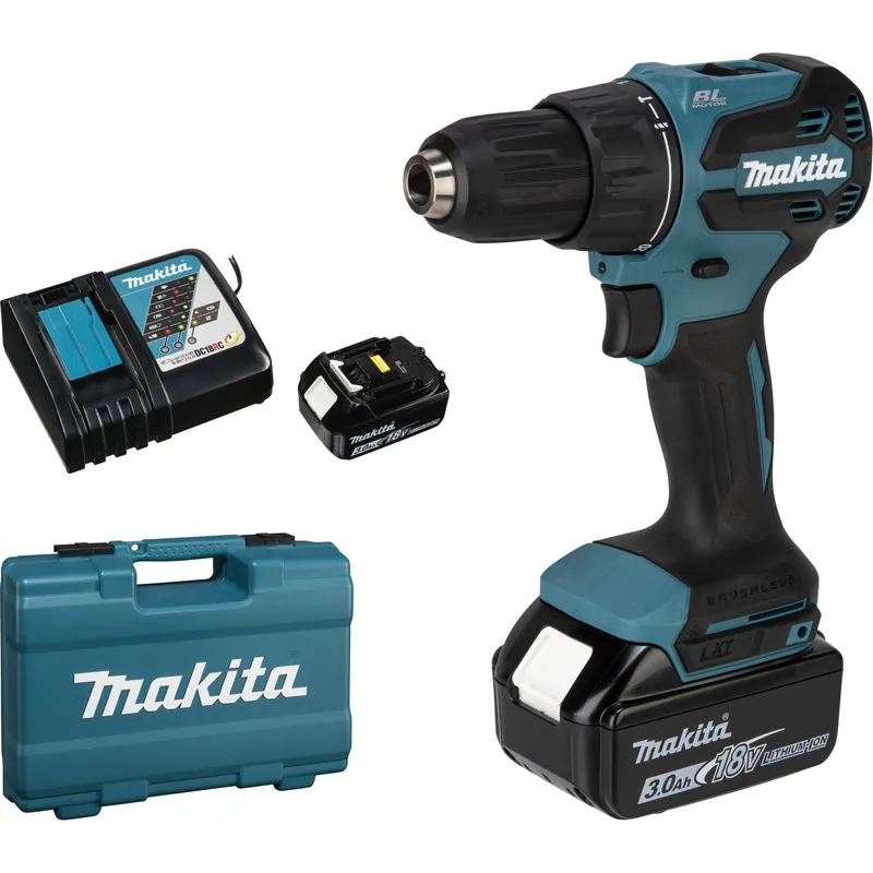 Makita DHP490RFX3 Akku-Schlagbohrschrauber Markenprodukt