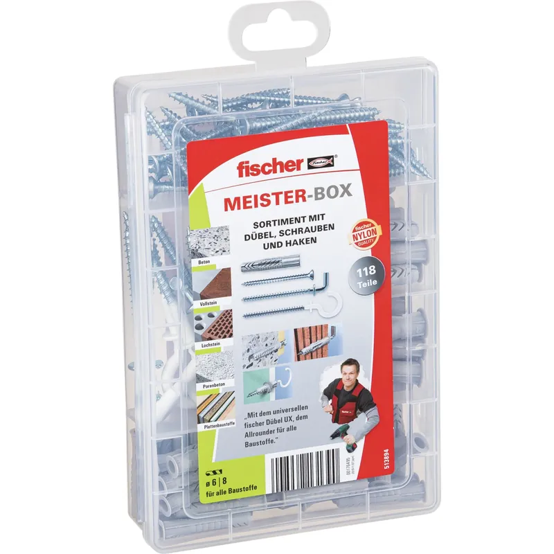 Fischer MeisterBox UX + Schrauben + Haken Saisonangebot
