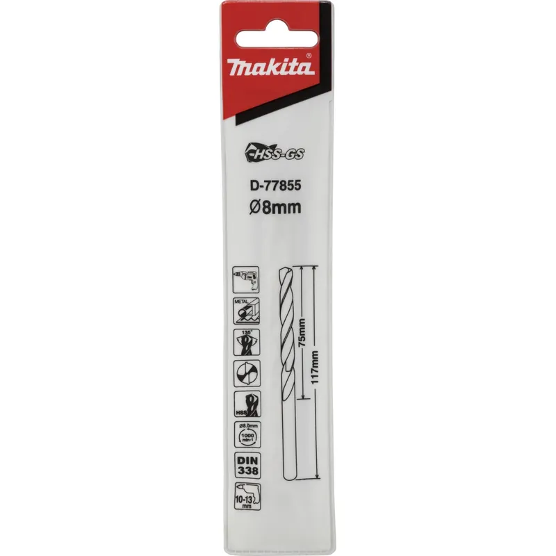 Makita Metallbohrer HSS-GS 8,0x117mm Bestpreis