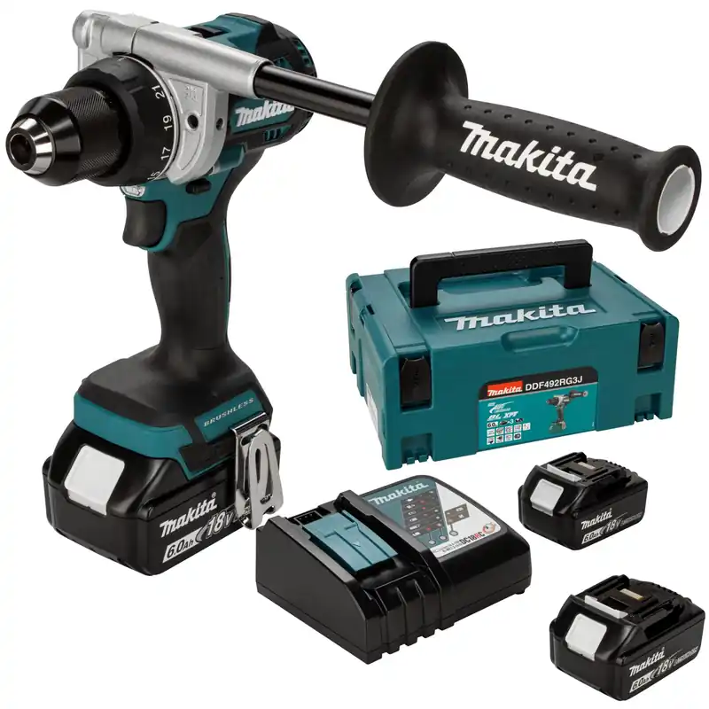 Preiswert Makita DDF492RG3J Akku-Bohrschrauber