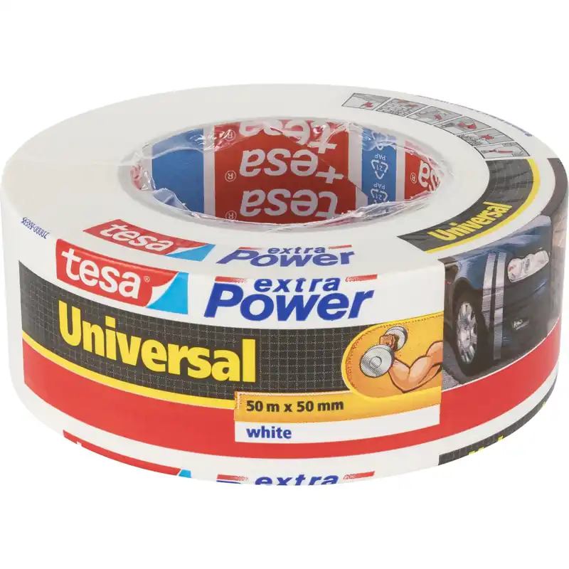 Neu Im Sortiment Tesa Gewebekleb. 50m x 50mm extra Power weiß 56389