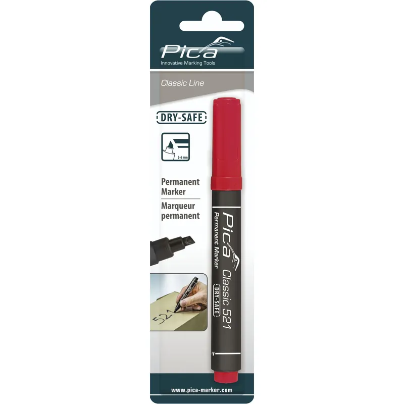 Direkt Vom Hersteller Pica Permanentmarker 2-6mm, Keil spitze, rot / SB