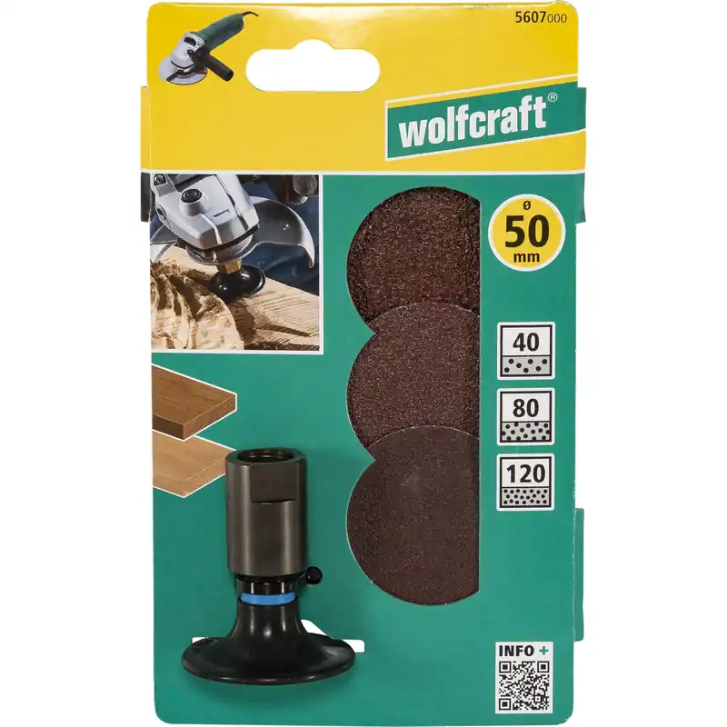 Wolfcraft Schleifscheibensatz Schleifmaschinen 50mm, 4p. 50mm Geprüft