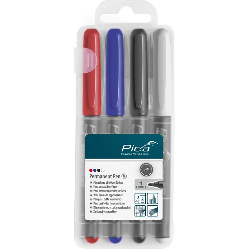 Pica Permanent-Pen 1,0mm sortiert mit Instant-White-Pen Mega-Angebot