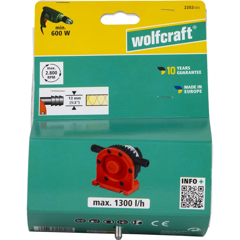 Wolfcraft Pumpe Kunststoffgeh. 1300 l/h Welle 6mm Super-Preis