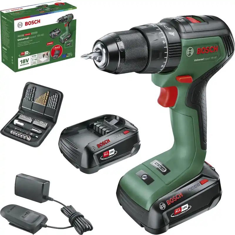 Preis Gesenkt Bosch UniversalImpact 18V-60 Akku-Schlagbohrmaschine