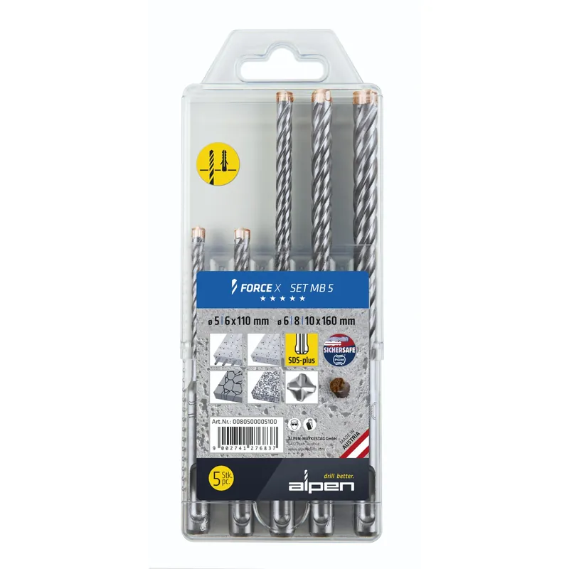 Wochenendangebot Alpen Satz SDS+ FORCE X MB 5 (805+815)
