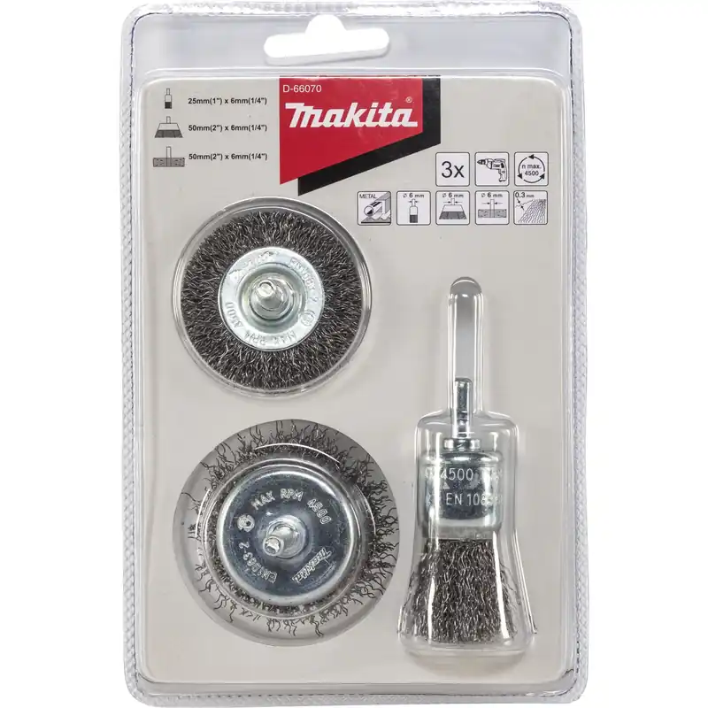 Saisonangebot Makita D-66070 Rundbürsten-Set 3tlg. Stahl
