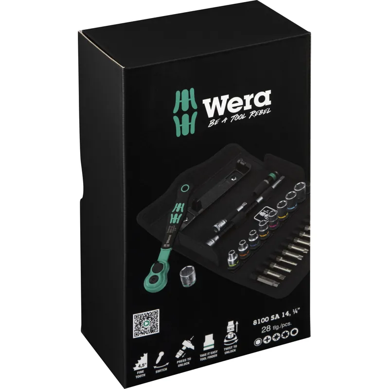Wera 8100 SA 14 Zyklop Comfort Knarrensatz 1/4" Beliebt