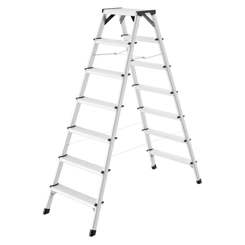 Echt Hailo D60 StandardLine 2x7 Stufen Stehleiter