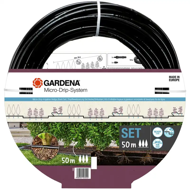 Ausverkauf Gardena Micro-Drip-System Set Hecke/Sträucher 50m