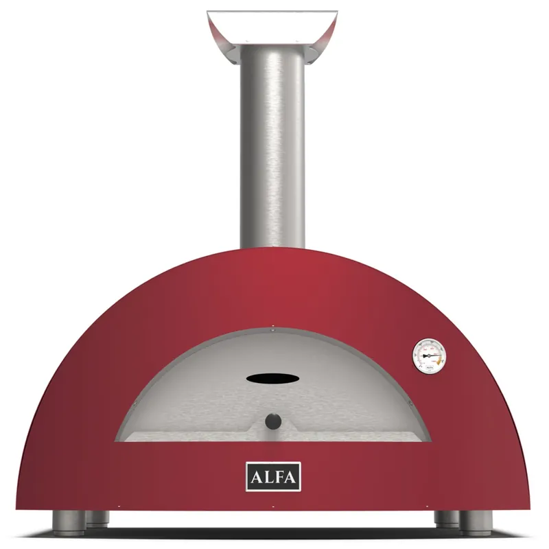 Alfa Forni Moderno 2 Pizze Holz Antik Rot Expressversand
