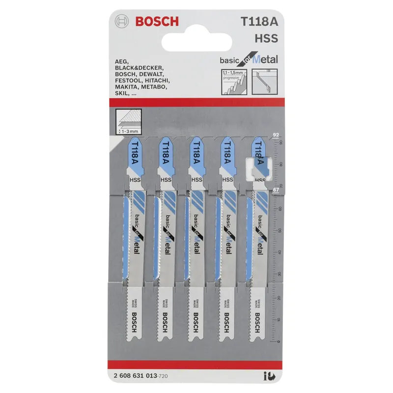 Wochenendangebot Bosch 5 Stichsägeblätter T 118 A