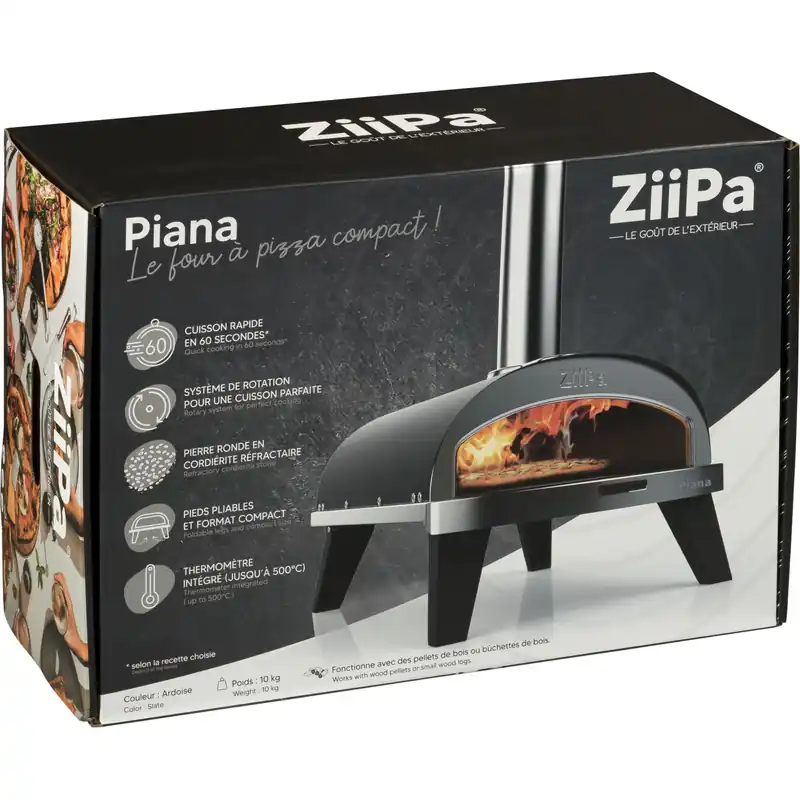 ZiiPa Piana Holz-Pizzaofen Farbe Schiefer Echt