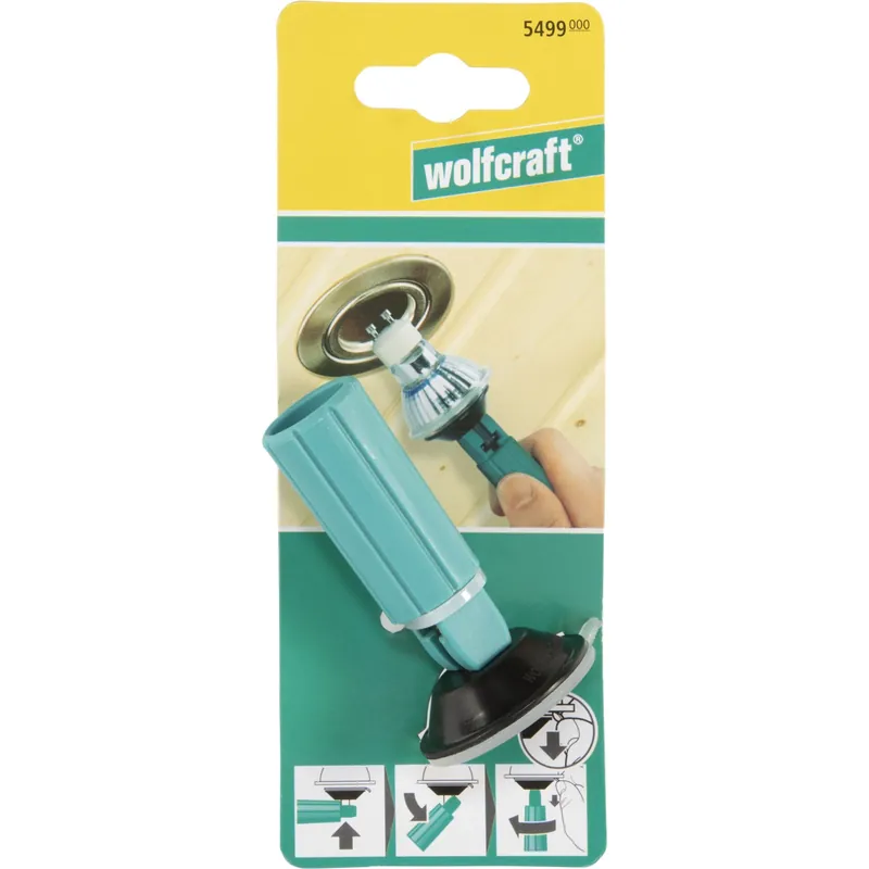 Zertifiziert Wolfcraft Saugnapf für Leuchtmittel