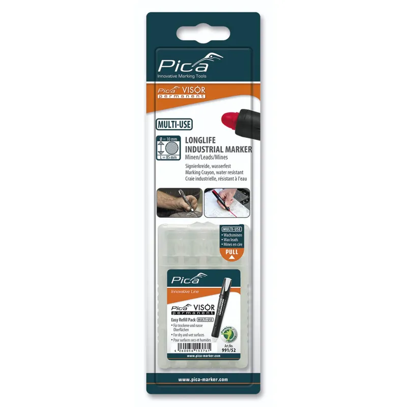 Pica VISOR permanent Ersatzminen -Sets, weiss / SB Direkt Vom Hersteller