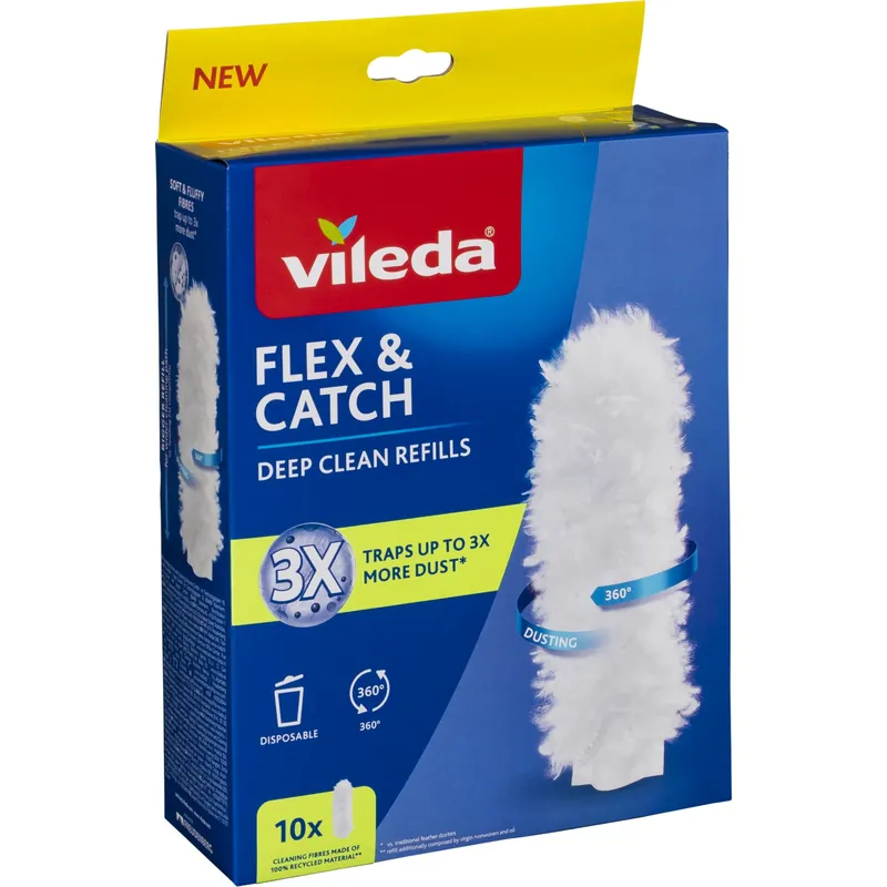 Vileda Staubwedel-Einsätze für Flex&Catch 10 Stück Kracherpreis