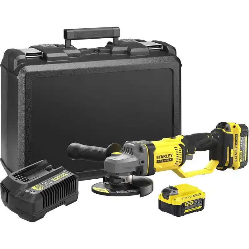 Bestpreis Stanley SFMCG400M2K-QW FatMax V20 Akku-Winkelschleifer 125mm (18V/2x4,0Ah), Koffer