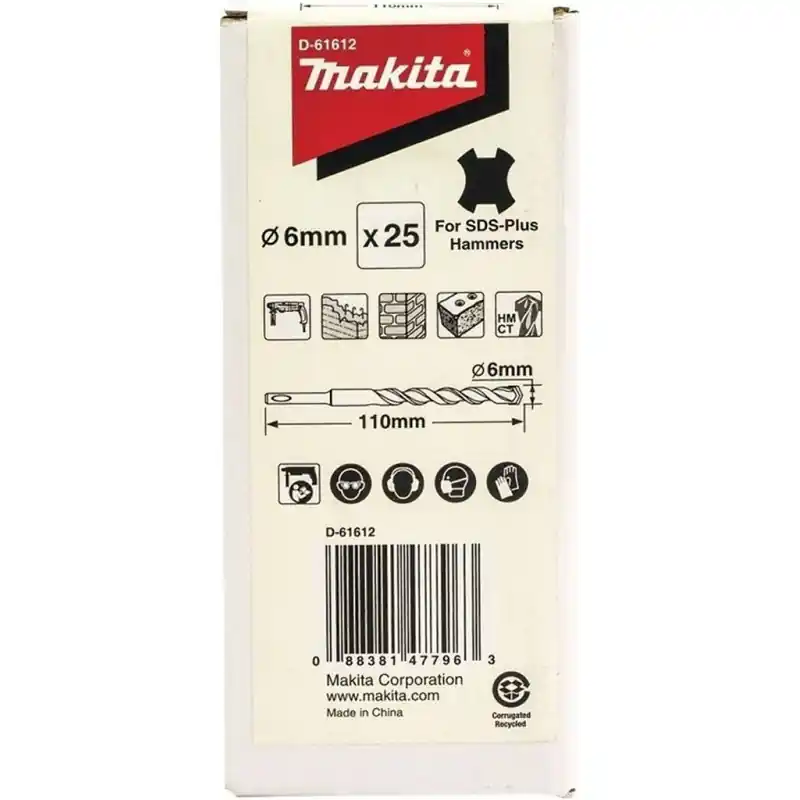Letzte Chance Makita D-61612 Bohren SDS PLUS D 6x42/110mm/ 25ks
