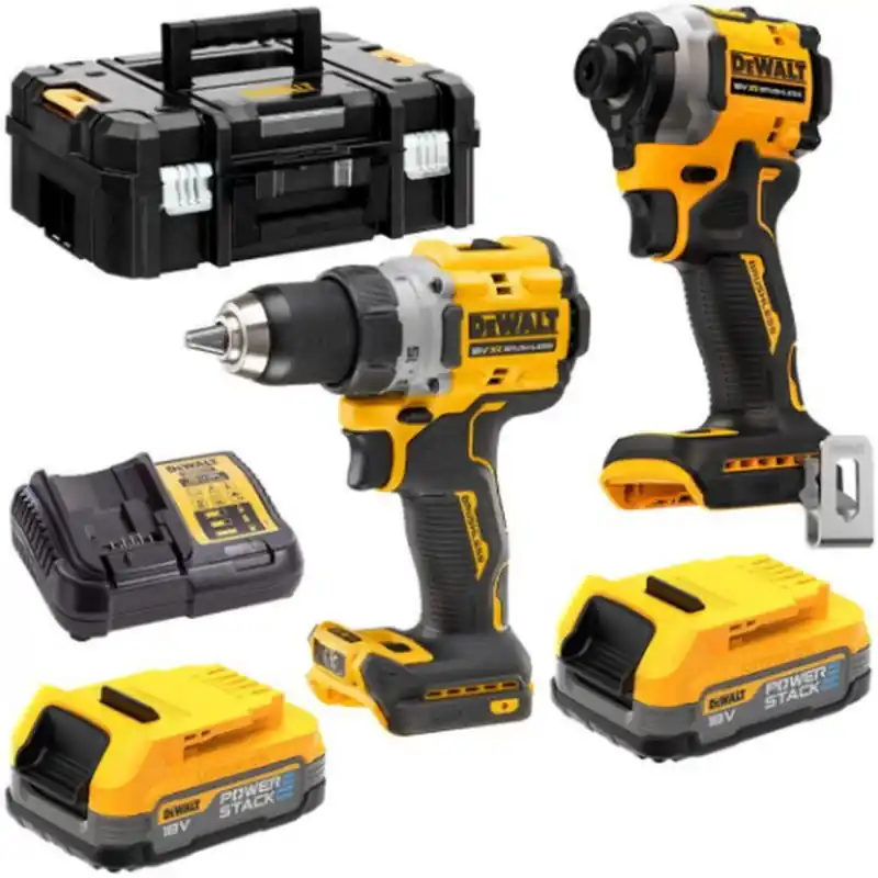 DeWALT DCK2051E2T-QW Akku-Werkzeugset (DCD800+DCF850+18V/2x1,7Ah PowerStack) Tstak Sofort Bestellen