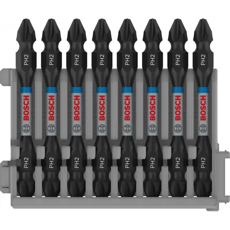 BOSCH Pick and Clic-Schraubendreher-Bit-Set Impact Control, 8-teilig (PH2-T20) 2608522337 Neu