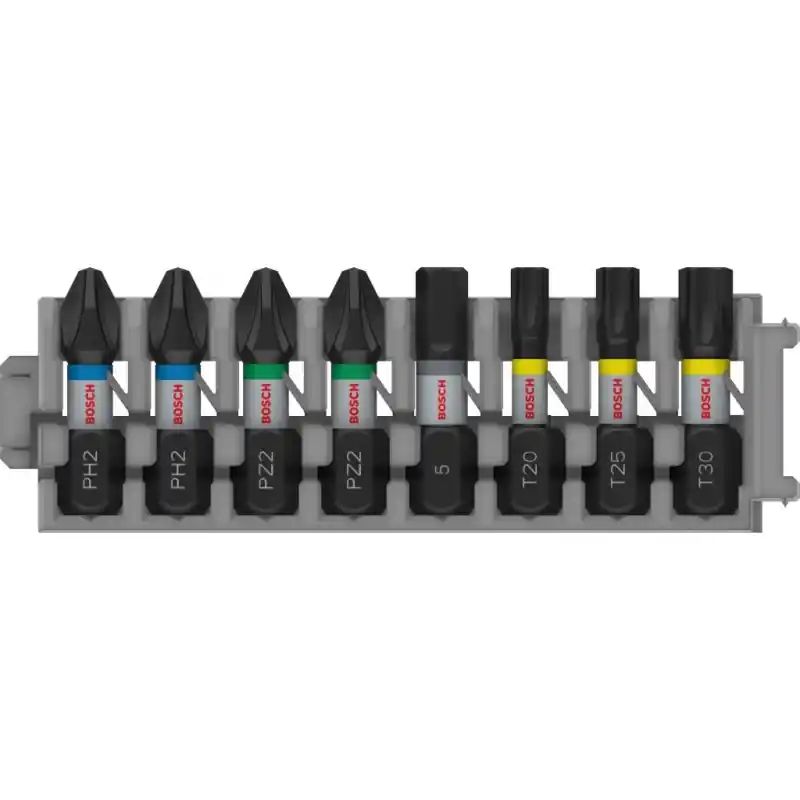 BOSCH PRO Impact Schrauberbit Set, PH2(x2); PZ2(x2); H5; T20; T25; T30, 25 mm, 8-tlg. Günstig