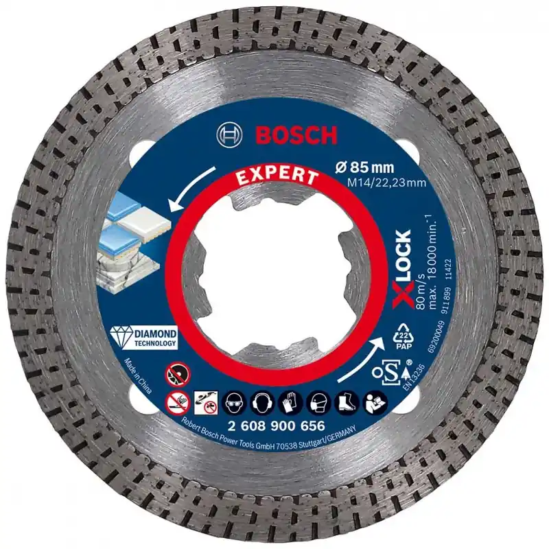 Schnäppchen BOSCH EXPERT HardCeramic X-LOCK Diamanttrennscheiben, 85 x 22,23 x 1,6 x 7 mm 2608900656