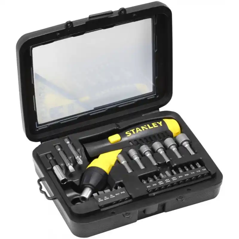 Stanley 0-63-022 Ratschenschraubendreher-Set, 25-teilig Billig