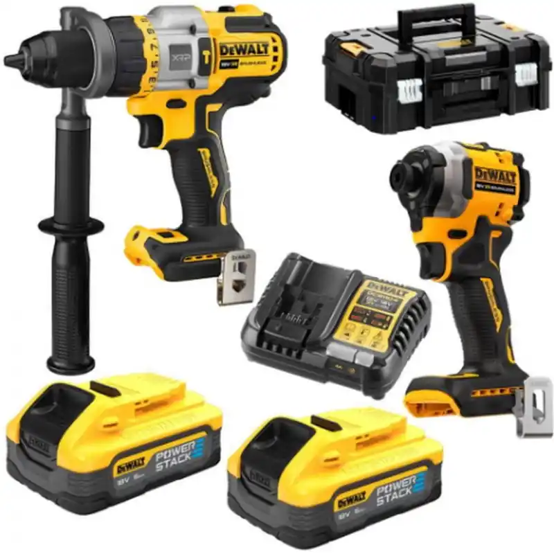 Echt DeWALT DCK2052H2T-QW Zwilling Set (DCD999+DCF850+DCB115+2x5,0Ah PowerStack) Tstak