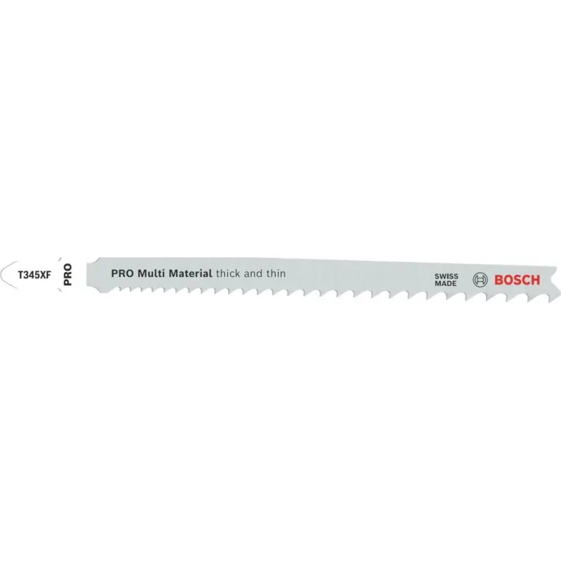 Wochenendangebot BOSCH PRO Multi Material thick and thin T345XF Stichsägeblatt, 132 mm, 25-tlg. 2608634995
