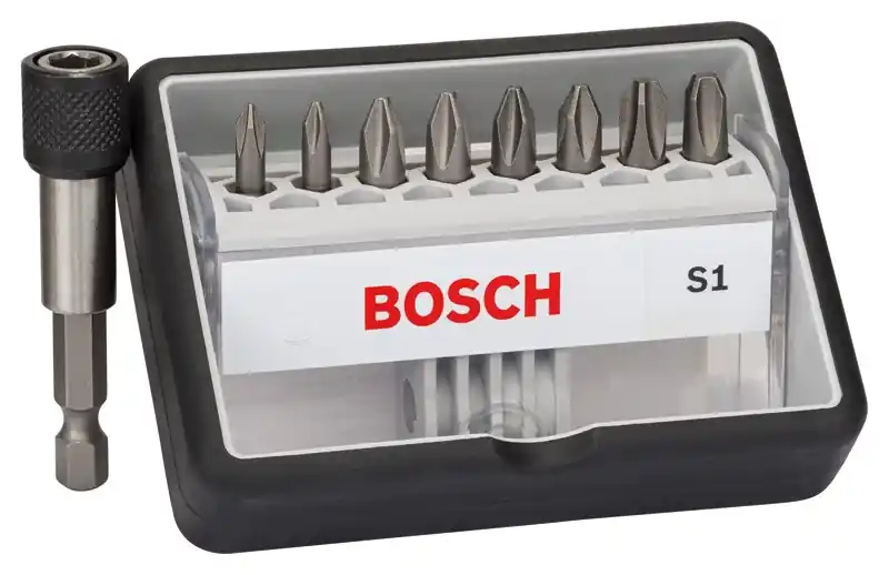 Begrenztes Angebot BOSCH 8+1-teilig Schrauberbit-Set Robust Line, S Extra-Hart 2607002560