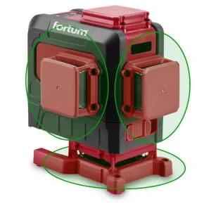 Schnäppchen FORTUM grüner Laser 3D-Linie, Kreuzlinien-Selbstnivellierung 4780216
