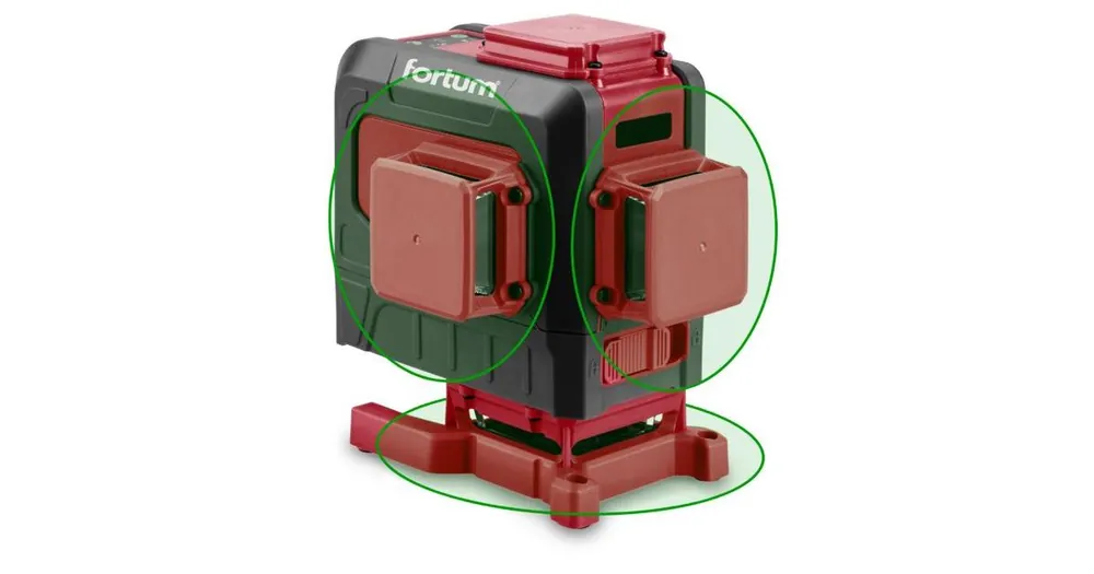 Schnäppchen FORTUM grüner Laser 3D-Linie, Kreuzlinien-Selbstnivellierung 4780216