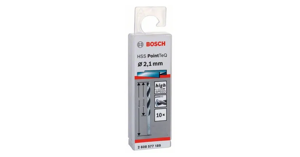 Kracherpreis BOSCH Spiralbohrer HSS PointTeQ 2,1 mm (10 Stück) 2608577189
