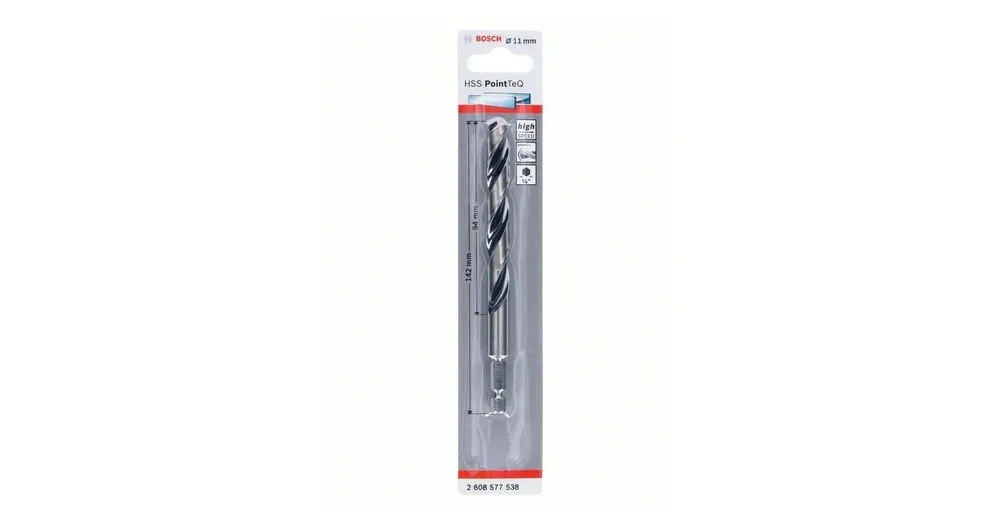 BOSCH Bohrer für Metall HSS PointTeQ HEX mit 6-Punkt-Schaft; 11,0 mm (5 Stück) 2608577538 Markenware