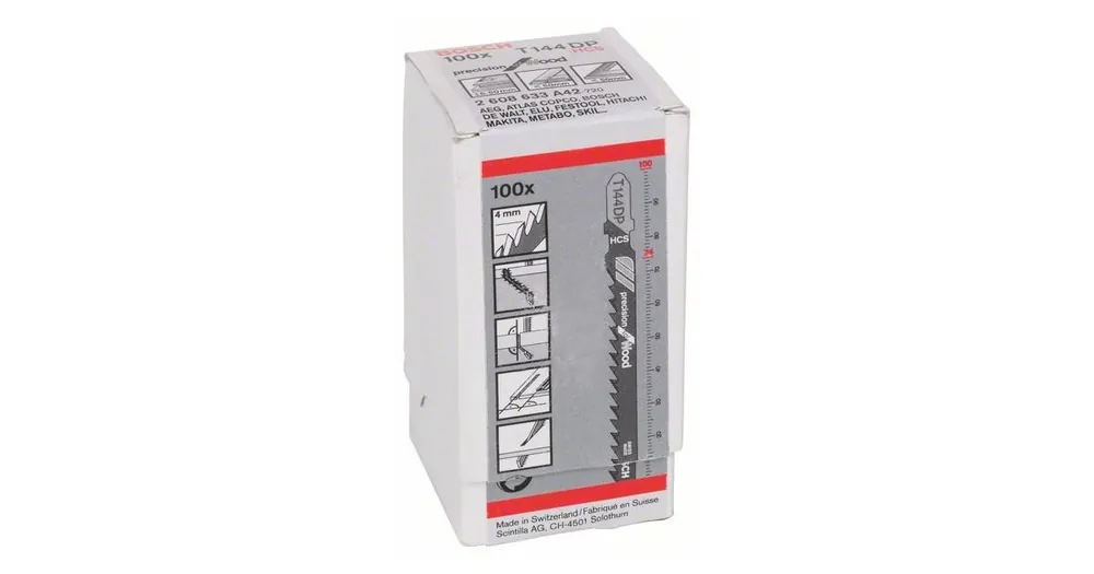 BOSCH Sägeblatt für Säbelsäge T 144 DP Precision for Wood (100 Stück) 2608633A42 Bestseller