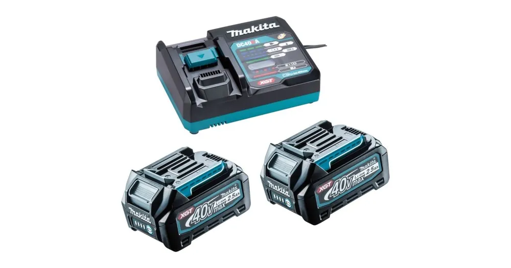 MAKITA Li-ion XGT 40V Set 2 Stk. BL4025+1 Stk. DC40RA+1 Stk. Makpac 191J81-6 Abverkauf
