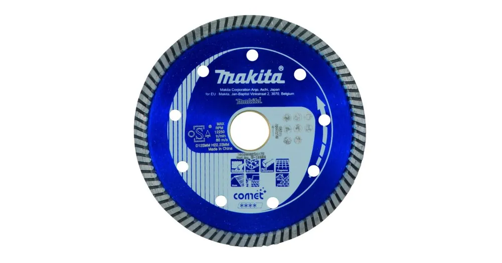Abverkauf MAKITA Diamanttrennscheibe Comet Turbo 125x22,23 mm B-12996