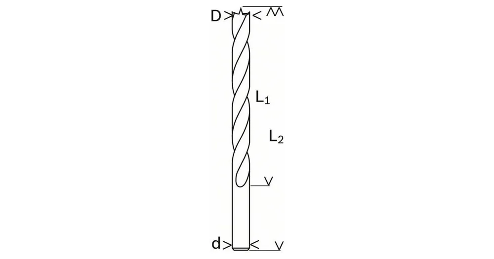 Garantierte Lieferung BOSCH Standard-Spiralbohrer für Holz 6 x 57 x 93 mm, d 6 mm 2608596303