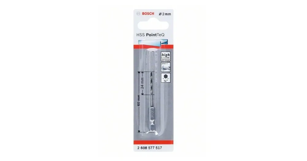 BOSCH Bohrer für Metall HSS PointTeQ HEX mit 6-Punkt-Schaft; 2 mm 2608577517 Günstig
